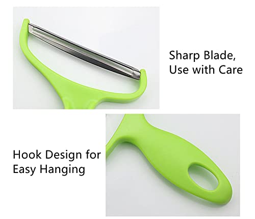 Mausong Peeler - Cabbage Wide Mouth Fruit Peeler Stainless Steel Knife Salad Vegetables Peelers Graters - Vegetable Cabbage Fruit Machine Coleslaw Peeler Grater (Green) #TOP4