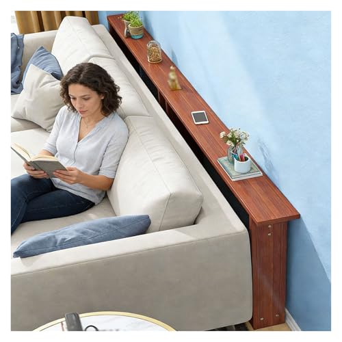Mesa consola de pasillo, mesa de sofá de cristal estrecha extra larga para sala de estar, dormitorio y entrada