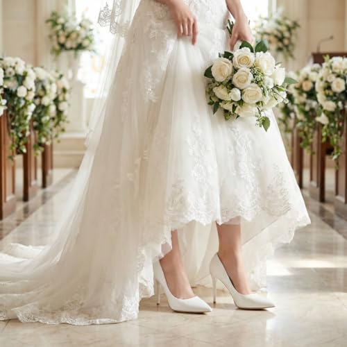 Image of Womens High Heels 4 Inch Closed Pointed Toe Pumps Stiletto Heels for Women Dress Sexy Wedding Pumps