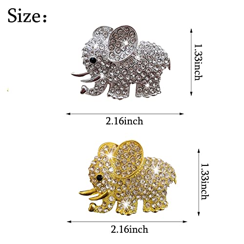 Image of ZOSTLAND Rhinestone Car Decorative Clip,Car Air Fresheners,Metal Vent Clip,Bling Auto Air Vent,Personalized Automotive Interior Decoration Accessories,Auto Decor Gift for Women,Men(2pcs Elephant)