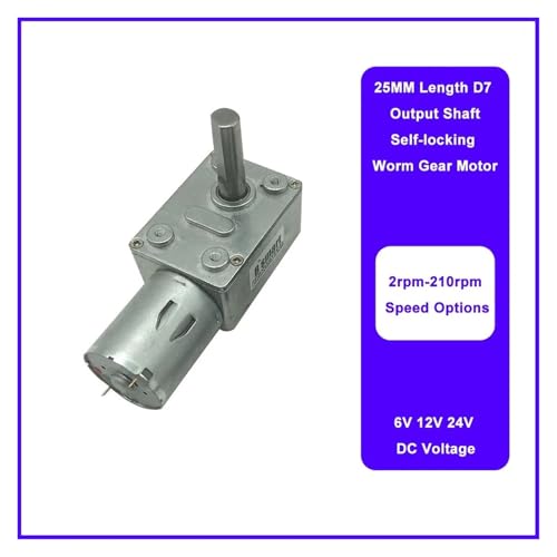 Moteur autobloquant JGY-370 12V fin de course stable avec axe allongé 25 mm