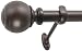 Decopolitan 7/8-Inch Ball Window Treatment Rod Set, 72 to 144-Inch, Copper