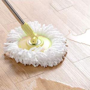 Mocio In Microfibra Ricambi E Set Scopa - Confezione Con 4 Testine, 1 Manico E 11 Base Mocio - Per Pavimenti Sensibili, Lavapavimenti Efficace - 2