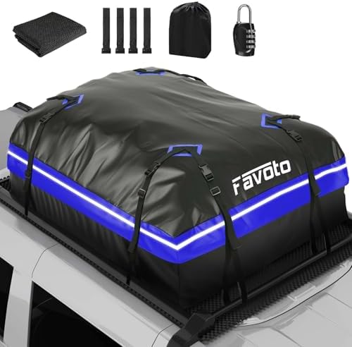 Favoto Coffre de Toit Voiture Imperméable - Sac de Toit Porte-Bag...
