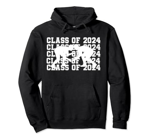 Wrestler Class of 2024 Wrestling, Senior High School Grad Pullover Hoodie