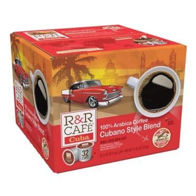 32-Count R&R Café Cuba Cubano Style Blend Coffee Pods for Single Serve Dark Roast Coffee