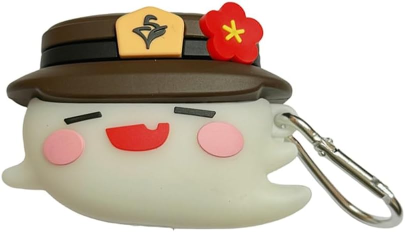 for Huawei Freeclip Headphone Case, Cute Ghost Shaped Design, Suitable for Boys/Girls, with Hooks for Easy Carrying, Suitable for Huawei Freeclip