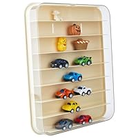 DICOSMETIC Wall Figures Display Box Minifigure Display Case Building Block Miniatures Cases Mounted Plastic Storage Box Small Action Figure Displays Cabinet Mini Showcase for Collectibles