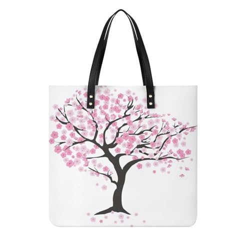 Sac à main shopper femmes Arbre Rose grand format 39x39cm idéal pour votre prochain voyage.