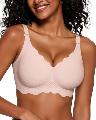 Image of Vertvie Jelly Bras for Women No Underwire Wireless Push Up Bra Full Coverage Bralettes Seamless Comfort Everyday Sports Bra