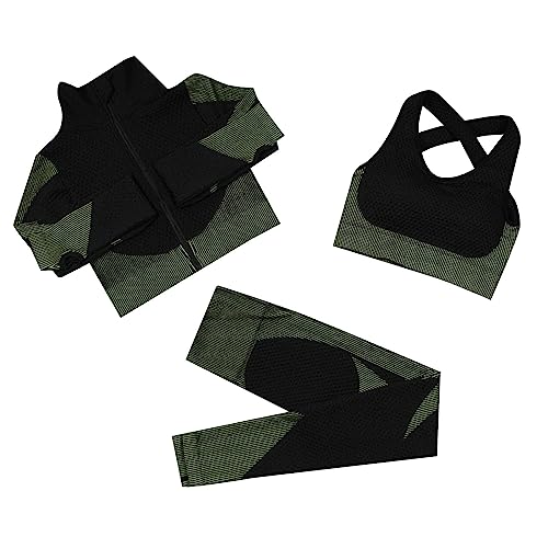 Hauts fitness yoga pantalon 3 pièces costume pour femme