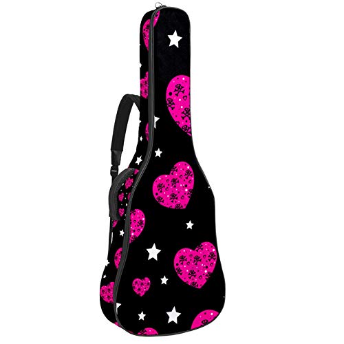 Housse pour Guitare Acoustique Étoiles amour rose Sac pour guitare électrique 10mm rembourré Housse pour Guitare… - Les Beatles, Paul McCartney, John Lennon, RIngo Starr, George Harrison Housse pour Guitare Acoustique Étoiles amour rose Sac pour guitare électrique 10mm rembourré Housse pour Guitare…