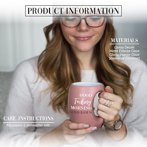 Taza Stoneware para Café de 16 oz color Rosa miniatura 2