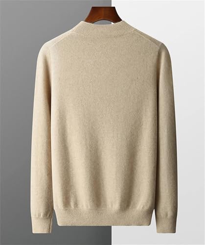 Men Pure Cashmere Half Turtleneck Knit Long Sleeve Pullover Sweater3