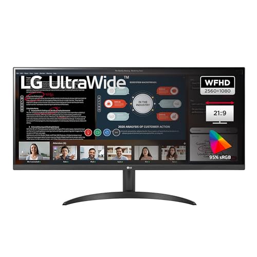 LG Electronics 34WP500-B 86,7 cm (34 Zoll) UltraWide Monitor (Full HD, IPS-Panel, 21:9-Format), schwarz