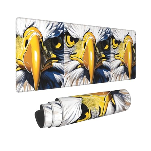 Tapis de souris de jeu pygargue chauve XL 80x30,5 cm étanche pour bureau