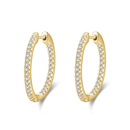 Boucles d'oreilles de mariage 925 argent : le cercle transparent éclatant
