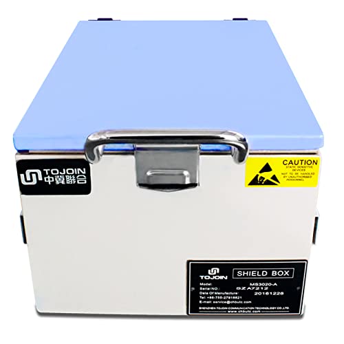 TOJOIN 0.8-8GHz Kleine Manuelle RF Shield Box/RF-Abschirmkammer/RF-Gehäuse, mit 1 EMI Filter, RF Shield Chamber für 4G/5G/OEM/WiFi/Bluetooth/Mobile F&E und Produktionstests