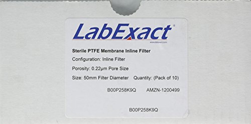 Labexact 1200499 Inline Filter, Sterile, Ptfe Membrane, 0.22Μm, 50Mm (Pack Of 10) #TOP23