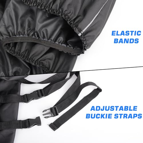 Image of Waterproof ATV Covers 600D Dustproof Outdoor Storage Cover with Fluorescent Strip Compatible with Polaris RZR Yamaha Polaris Yamaha Suzuki Honda Kawasaki Anti UV Wind Quad Cover with Buckle (XL Size)