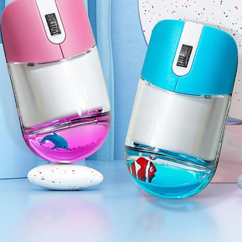 Ratón inalámbrico Frutiger Aero con flotadores y líquido en movimiento con sensor óptico preciso 3