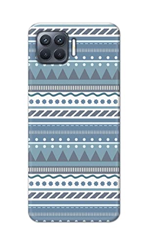 Image of Printed Hard Back Cover Case for Oppo F17 Pro | Oppo A93 4G | Oppo Reno4 F | Oppo Reno 4 F Back Cover (Seamless Geometric Tribal Pattern) -1803