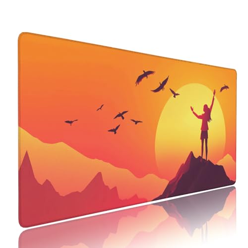 Tapis de souris XXL grand format antidérapant 1400x600 pour setup gaming et clavier pc