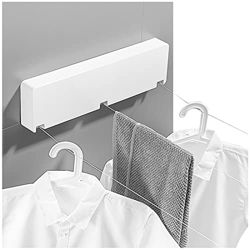 Laundry Rack, Wall Mounted Clotheshorse, Retractable Clothes Rack Indoor Wire Drying Line Balcony Clothesline 3X6m