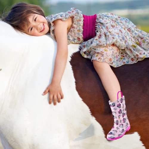 Disney Minnie Mouse Girls' Waterproof PVC Rain Boots with Easy-On Handles – Toddler & Little Kid Sizes3