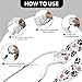 Rnyleeg Dog Paw Prints Stethoscope Cover Sleeve White Stethoscope Covers for Nurses Fit to All Types of Stethoscopes
