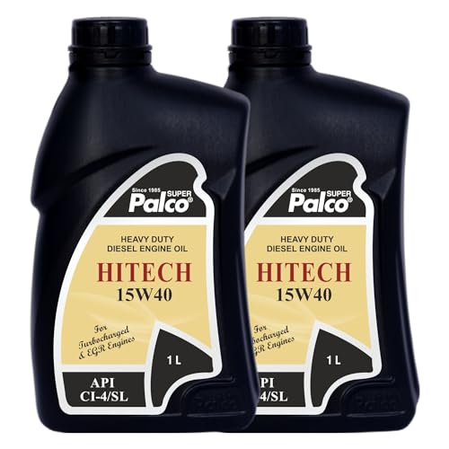Image of PALCO HITECH 15W40 API: CI4 / SL Heavy Duty Diesel Engine Oil Synthetic Technology | Maximum Power & Superior Protection | For SUVs, MUVs & Crossovers | 1 Litre (Pack of 2)