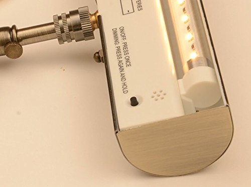 Cordless Remote Control Led Picture Light Antique Brass Finish, Compact 7 ½” Wide #TOP3