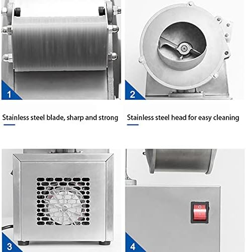 Electric shredding and Slicer, Stainless Steel Home French Fry Dicer Slicer Manual Cutting Kitchen Appliance Robust and Durable