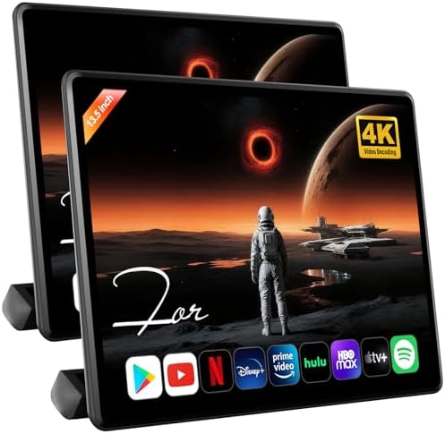 13.5" Android13 Car Headrest Monitor for Back Seat with 4G +64G,4...