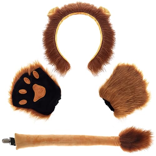 Accessoires de costume de lion confortables pour cosplay et déguisement adulte