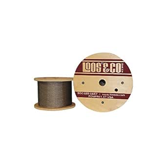 General Purpose Wire Rope 250 Ft Vinyl Coated Galvanized Steel Wire Rope / Aircraft Cable - 1/8" Diameter, 7x7 Construction, 1700 Lb Breaking Strength Clothes Line Wire - View #3