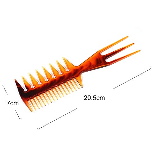 Set 3 peines plásticos multiuso doble cara para cabello miniatura 3
