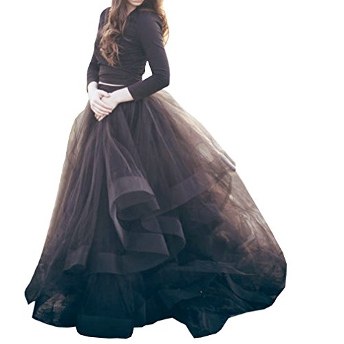 Wedding Planning Women's Tulle Organza Ball Gown Layers Pleated Skirt