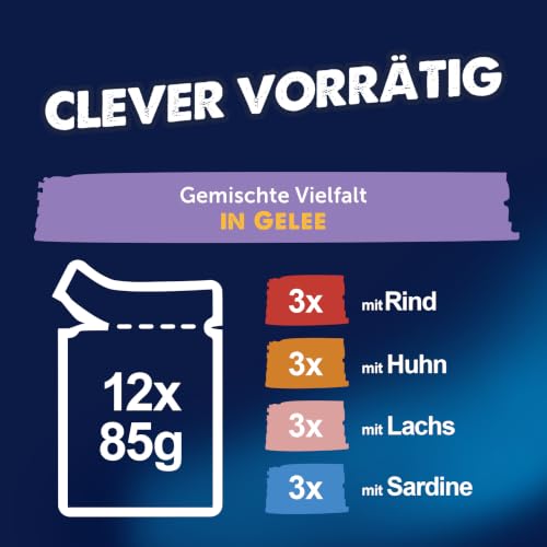 FELIX So gut wie es aussieht Junior Nassfutter, 72er Pack (6 x 12 x 85g)
