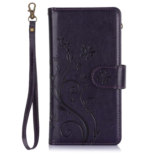 Housse en cuir Samsung Galaxy Z Fold 6 violet foncé style premium