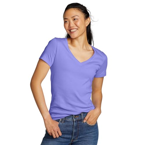 T-shirt femme Eddie Bauer col V le haut idéal pour vos randonnées et voyages