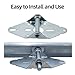 HOME MASTER HARDWARE 4 Pack Garage Door Hinge Heavy Duty 14 Gauge Steel #1 with Galvanized Finish - Residential/Light Commercial Garage Door Replacement