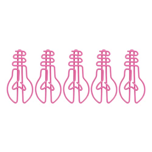 Light Bulb Shaped Metal Paper Clips, Creative Page Markers with Storage Box for Office and School use