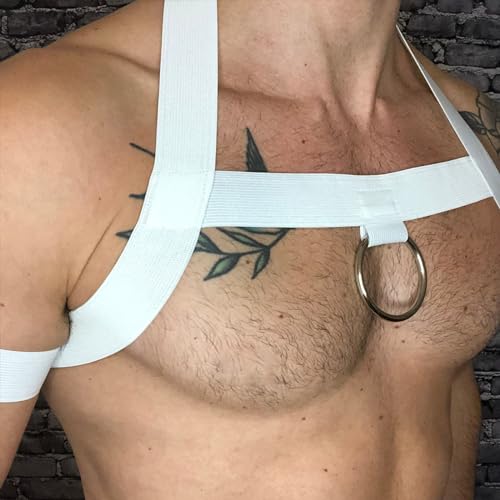 YIZITU Elastischer Brustgurt Brustgurtsgürtel Sex Rückhalte Verband Elastizitätsgürtel Für Nachtclub Cosplaygürtel Mann Kabelbaum Körper Halfter Nylon Schultergurt