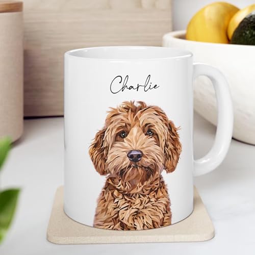 Taza personalizada con retrato de mascota miniatura 5