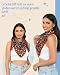 KU 90x90cm Großes Kopftuch für Damen aus Seide Satin - 4 Stück Set für Alltag Halstuch, Seidentuch, Bandana, Schal & Haarschmuck (Braune Leopard)