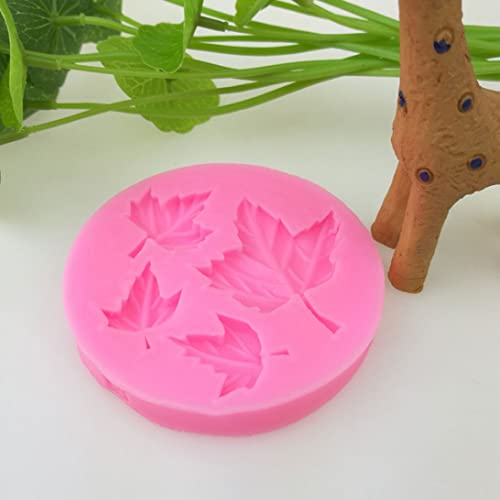 Maple Leaf Silicone Stampo Candy Chocolate Stampo Della Torta Decorando lo strumento di cottura rosa - Image 3