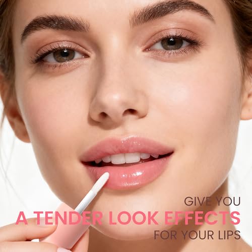 Vafee DEROL Lip Plumper by Vafee, Natural Lip Plumper and Lip Care Serum, Lip Enhancer for Fuller, Lip Mask, Beautiful Fuller, Hydrating & Reduce Fine Lines 5.5ML (Day& Night)