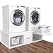 GDLF Washer and Dryer Pedestals, Universal Fit Washer and Dryer Stand with Pull-Out Shelf, 58.1