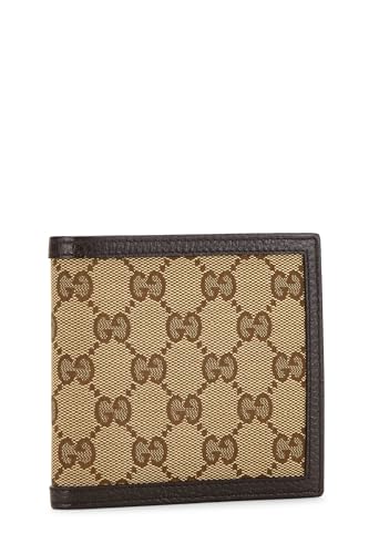 Pre-Loved Original GG Canvas Bifold Wallet, Brown2
